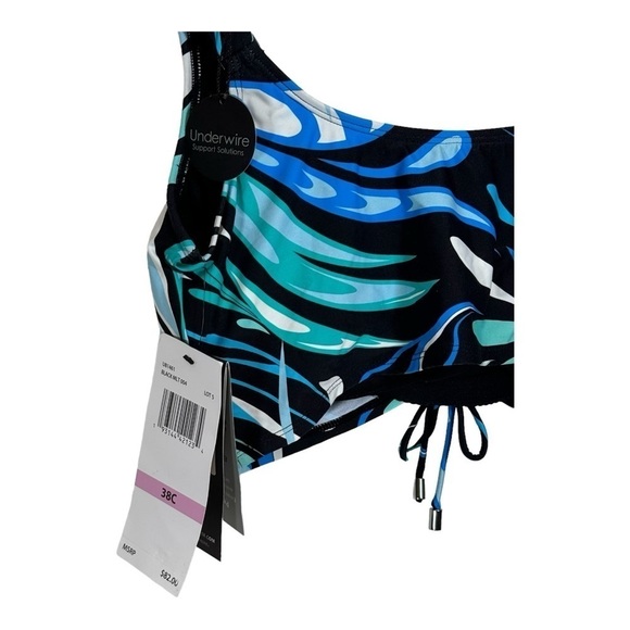 Coco Reef Elevate Printed Bra-sized Shirred Bikini Top NWT - Picture 5 of 6